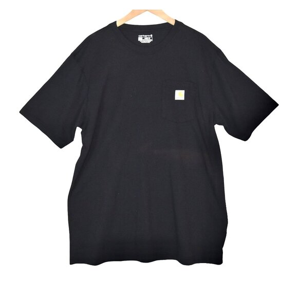 Carhartt Black Pocket T Shirt Workwear Streetwear Loose Fit Tall L Minor Flaw - Picture 1 of 8